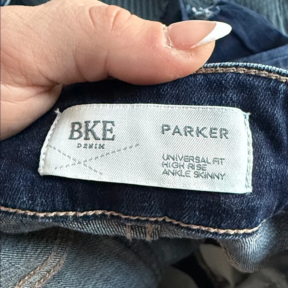 Dark Blue Women's High-Rise Skinny Jeans- BKE PARKER - Picture 6 of 9